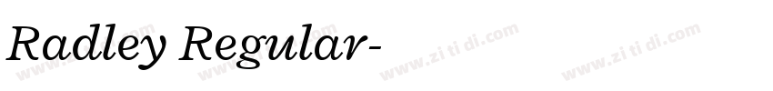 Radley Regular字体转换